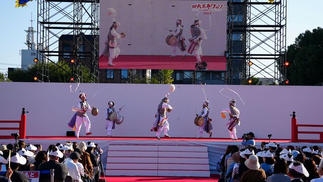 ▲ 한일우호증진 문화축제-오사카 사천왕사 왓소(사물놀이, 버꾸춤)’ⓒ전남도