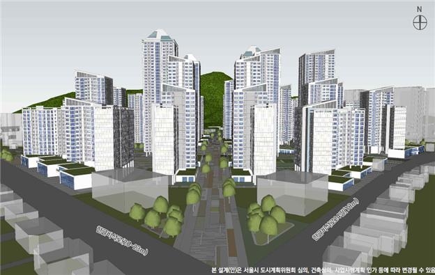 ▲ 노원구 상계동 154-3번지 일대 재개발 조감도.ⓒ서울시