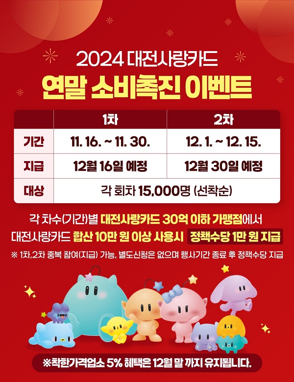 ▲ 연말소비촉진 이벤트 포스터.ⓒ대전시