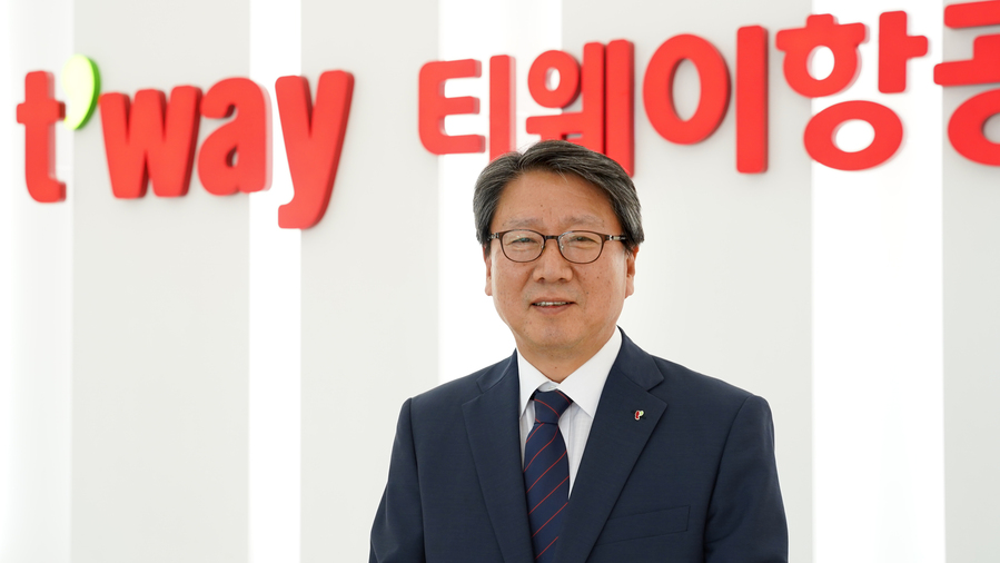 ▲ LCC 최장수 CEO인 정홍근 티웨이항공 대표의 4연임 여부에 관심이 쏠린다. ⓒ티웨이항공