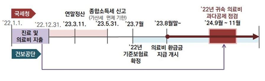 ▲ 의료비 과다공제 점검절차 ⓒ국세청