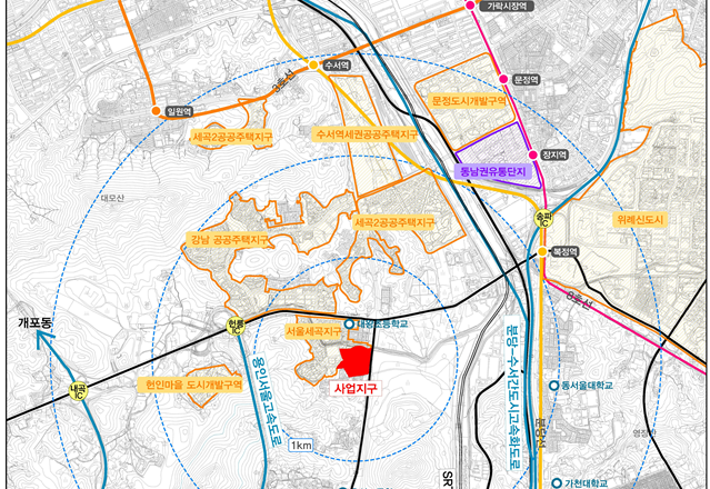 ▲ 성남신촌 공공주택지구 위치도. ⓒ한국토지주택공사 경기남부지역본부 제공