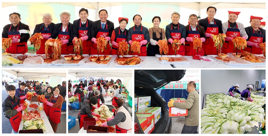 ▲ 임실군은 지난 10월 23일부터 11월 25일까지 '임실 아삭아삭 김장페스티벌' 김장체험을 포함한 택배와 드라이브스루 주문을 받은 결과 122톤(절임배추 91톤, 양념 31톤)에 6억6000만원의 매출을 올리며 역대 최고 기록을 세웠다.ⓒ임실군