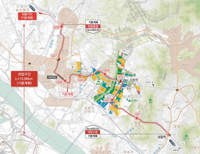 ▲ 국토교통부로부터 지난 2일 기본계획을 승인 받은 '고양은평선' 광역철도 사업. ⓒ경기도 제공