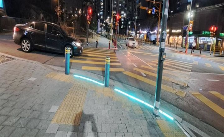 ▲ 성북구 바닥신호등 고장 사례.ⓒ서울시