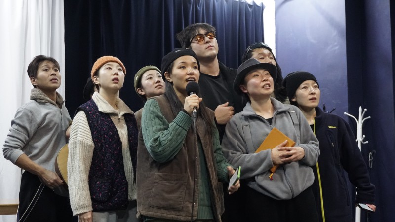 ▲ 연극 '모비딕' 리허설 현장.ⓒ극단 하땅세