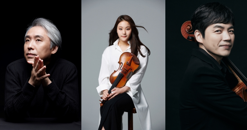 ▲ 왼쪽부터 피아니스트 김대진, 바이올리니스트 임지영, 첼리스트 김두민.ⓒ대원문화재단