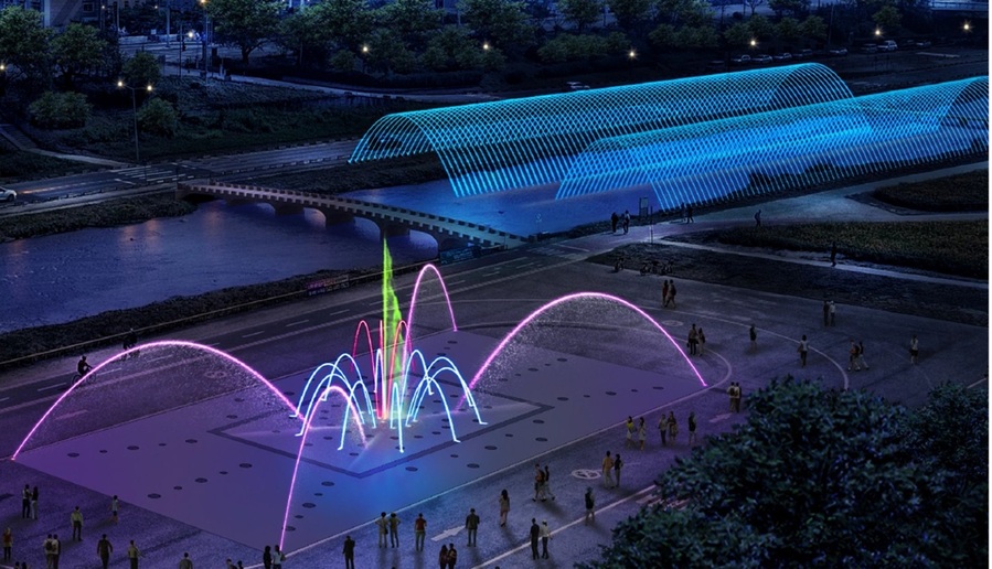 ▲ 청주대교 수경시설 조감도(안).ⓒ청주시