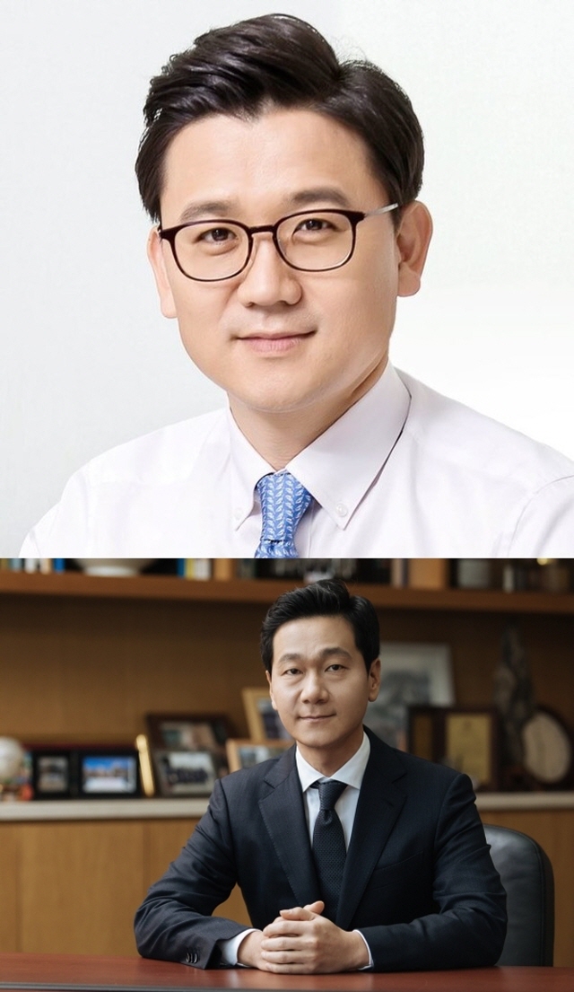 ▲ (위쪽) 최문규 한신공영 사장과 이승찬 계룡건설 회장ⓒ각 사