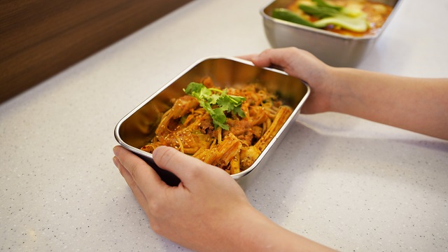 ▲ 다회용기에 담겨진 배달음식.ⓒ서울시