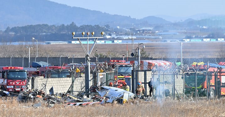 ▲ 무안국제공항 항공기 추락 사고 현장ⓒ박정희 기자