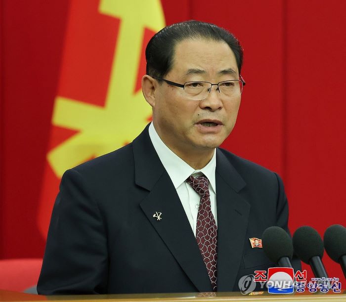 ▲ 지난 6월 김정은 북한 국무위원장 참석 아래 진행된노동당 중앙위원회 제8기 제10차 전원회의에서 박태성 당 비서(현 내각 총리)가 토론하고 있는 모습. ⓒ평양 조선중앙통신/연합뉴스