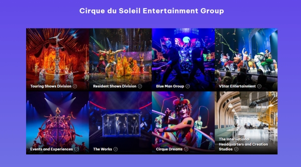 ▲ ⓒCirque du Soleil 홈페이지