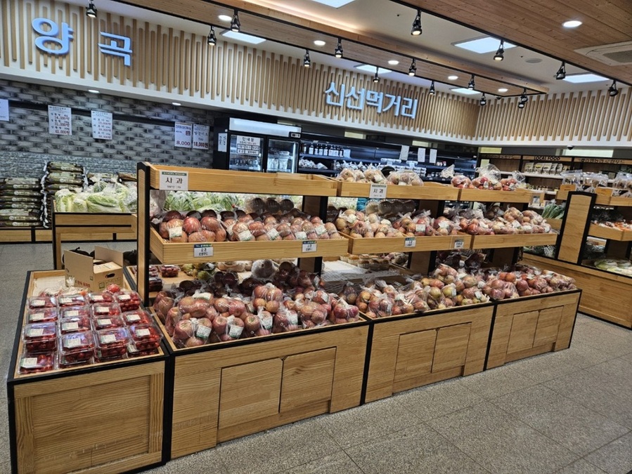▲ 평농협 하나로마트 내 입점한 로컬푸드 직매장.ⓒ증평군