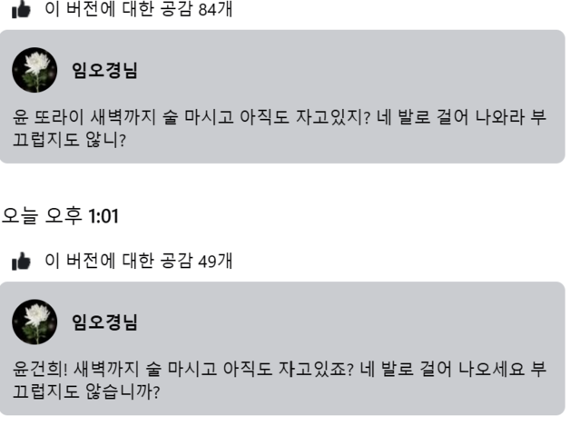 ▲ 임오경 더불어민주당이 3일 윤석열 대통령을 향해 원색적인 욕설이 담긴 글을 페이스북에 게시했다가 수정했다. ⓒ
