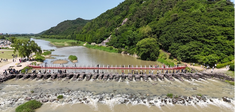 ▲ 진천 농다리 전경.ⓒ진천군