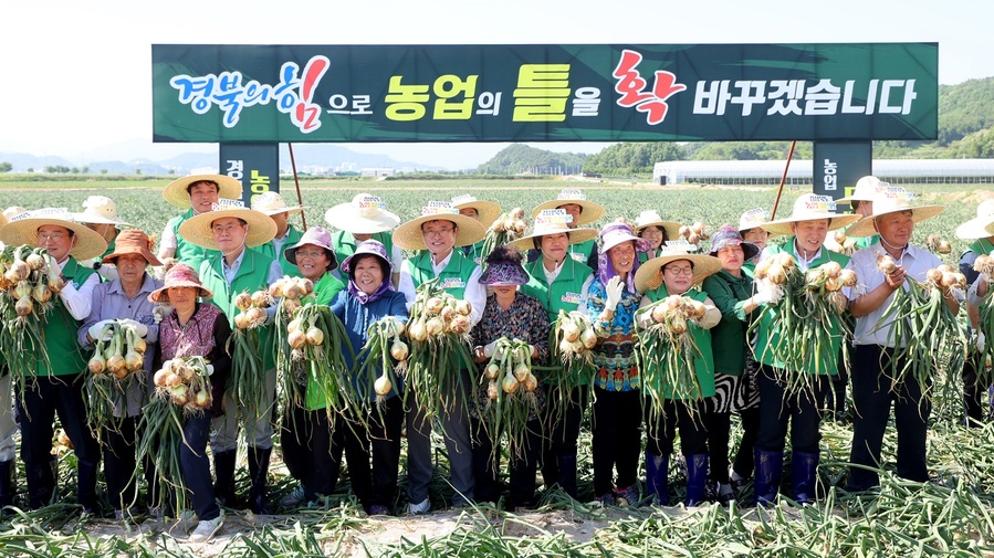 ▲ 2024년 5월 문경 영순들녘에서 열린 농업대전환 공동영농 성과보고회 장면.ⓒ경북도