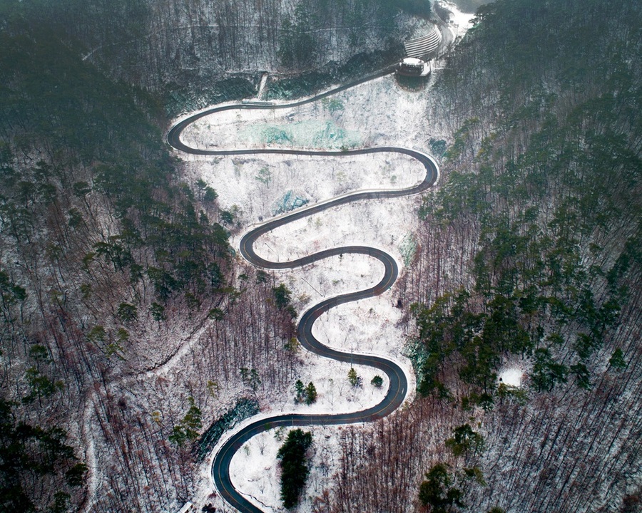 ▲ 단양군 보발재 겨울 사진.ⓒ단양군