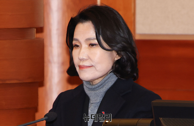 ▲ 헌재의 탄핵심판에 출석한 이진숙 방통위원장. ⓒ 서성진 기자