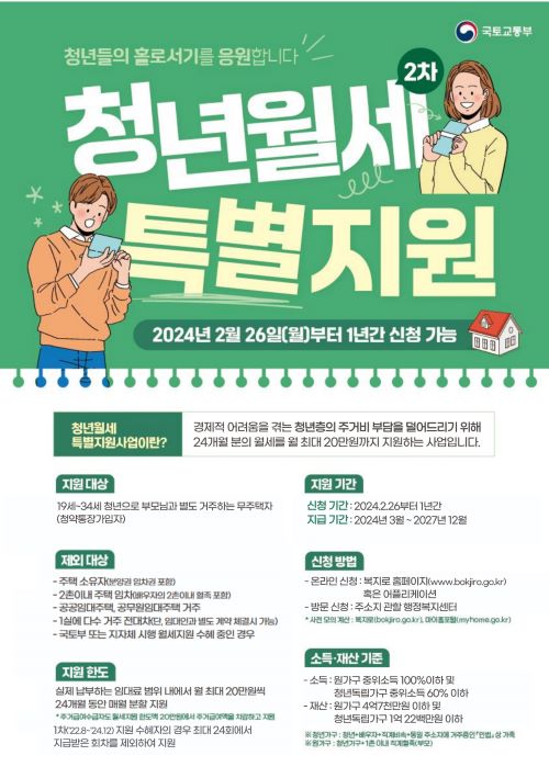 ▲ 청년월세 포스터.ⓒ공주시