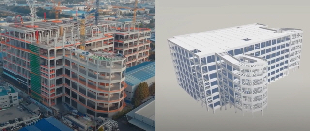 ▲ TCD시스템을 PC 구조공법에 적용한 모습. ⓒDL건설