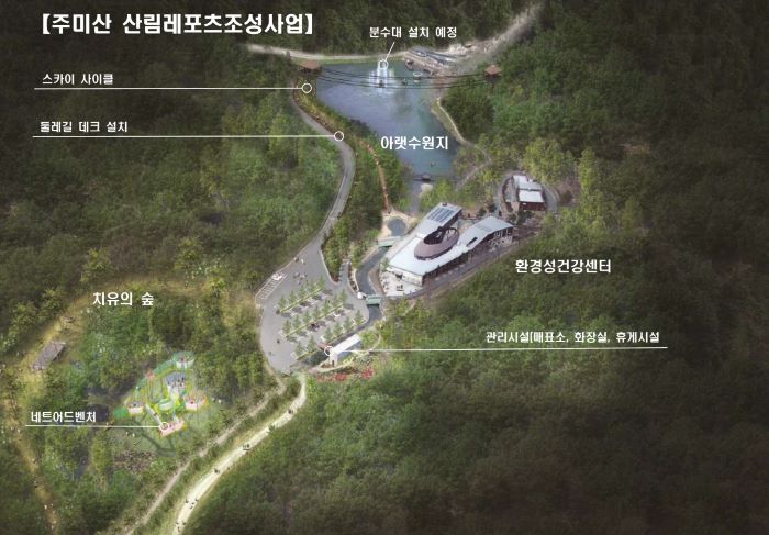 ▲ 산림레포츠 조감도.ⓒ공주시
