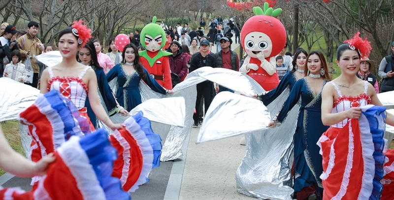 ▲ 2024 딸기축제 퍼레이드 모습.ⓒ논산시