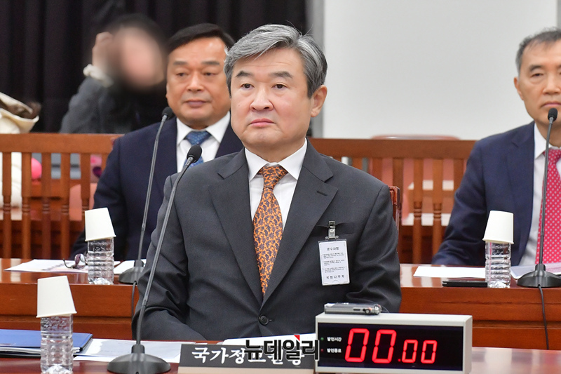 ▲ 조태용 국가정보원장이 지난 1월 국회 정보위원회 전체회의에 출석해 앉아 있다.ⓒ이종현 기자