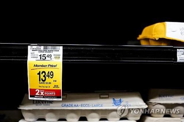 ▲ 미국 시애틀의 한 소매점 계란코너. 출처=AP ⓒ연합뉴스