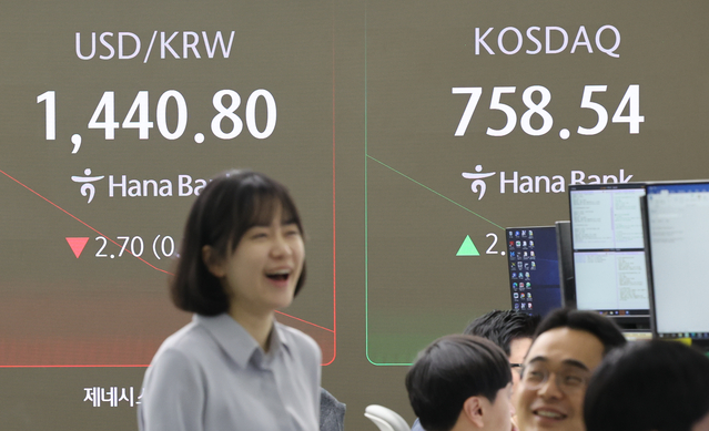 ▲ 코스피가 장중 2,600선을 터치한 17일 서울 중구 하나은행 딜링룸 현황판에 코스닥 지수가 표시되고 있다. ⓒ연합뉴스