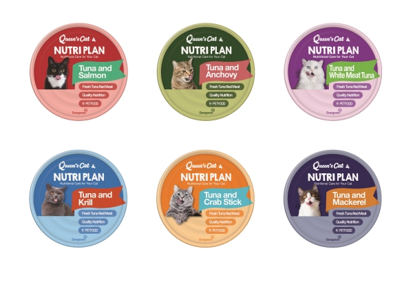 ▲ 펫푸드 전문 브랜드 뉴트리플랜 제품들ⓒ동원F&B