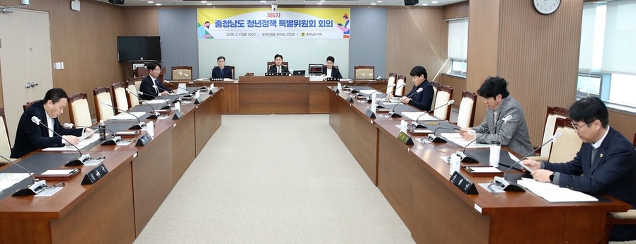 ▲ 충남도의회 청년특별위원회 회의 모습.ⓒ충남도의회