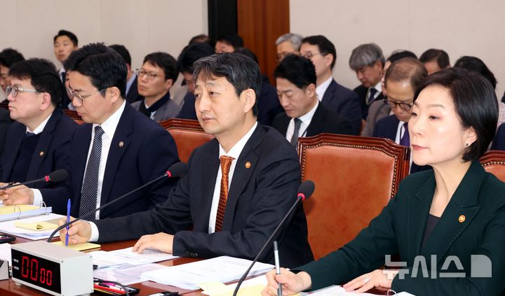 ▲ 안덕근 산업통상자원부 장관이 19일 오전 서울 여의도 국회에서 열린 산업통상자원중소벤처기업위원회 전체회의에서 의원들의 질의에 답변하고 있다. ⓒ뉴시스