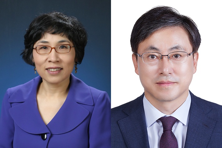 ▲ KB금융 신규 사외이사로 내정된 차은영(왼쪽) 이화여자대학교 경제학과 교수와 김선엽 이정회계법인 대표이사ⓒKB금융지주