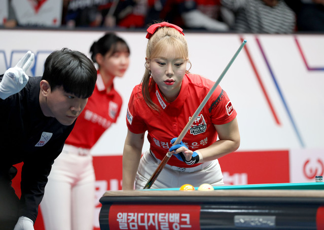 ▲ 웰컴저축은행 김예은.ⓒ프로당구협회