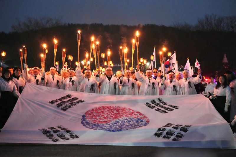 ▲ 2024년에 열린 3·1운동 제105주년 기념 아우내봉화제 모습.ⓒ천안시