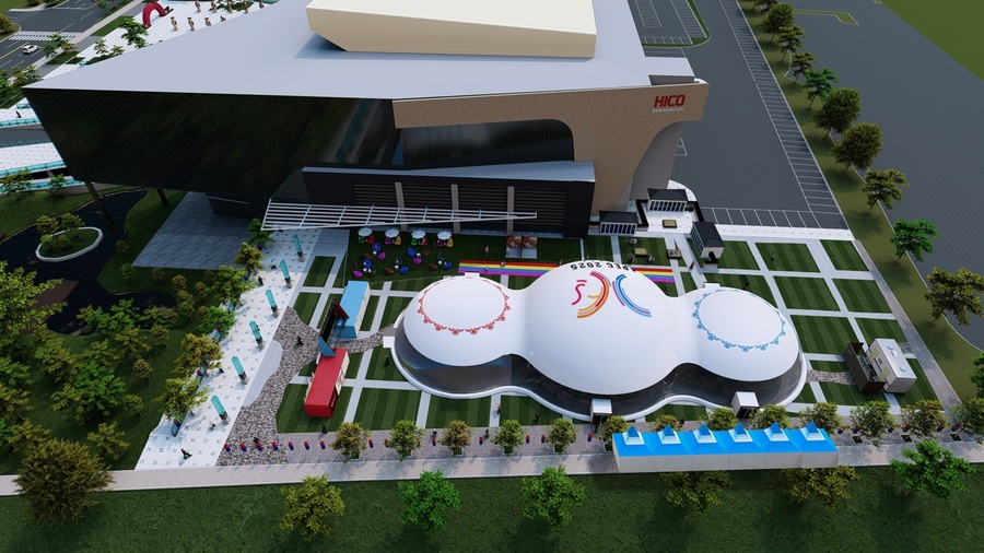 ▲ 하이코 야외전시장 투명에어돔 조감도.ⓒ경북도