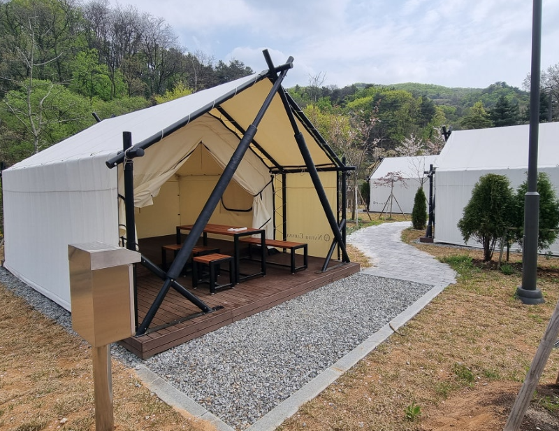 ▲ 천안 태학산자연휴양림 가족바비큐장이 오는 4월 2일 재개장을 앞두고 단장을 마쳤다.ⓒ천안도시공사