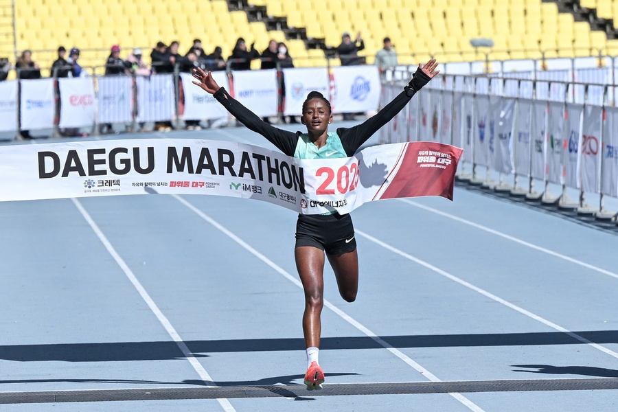 ▲ 여자1등 에티오피아 메세레 베레테 토라 선수.ⓒ대구시