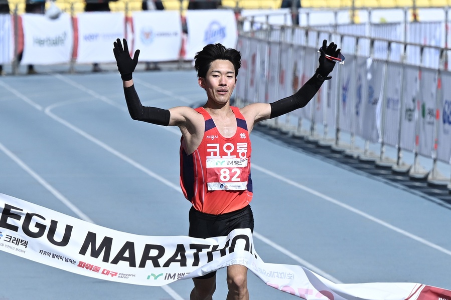 ▲ 국내 남자 1등 코오롱 박민호 선수.ⓒ대구시