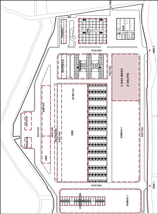 ▲ 도매시장 이전 시설배치도.ⓒ대구시