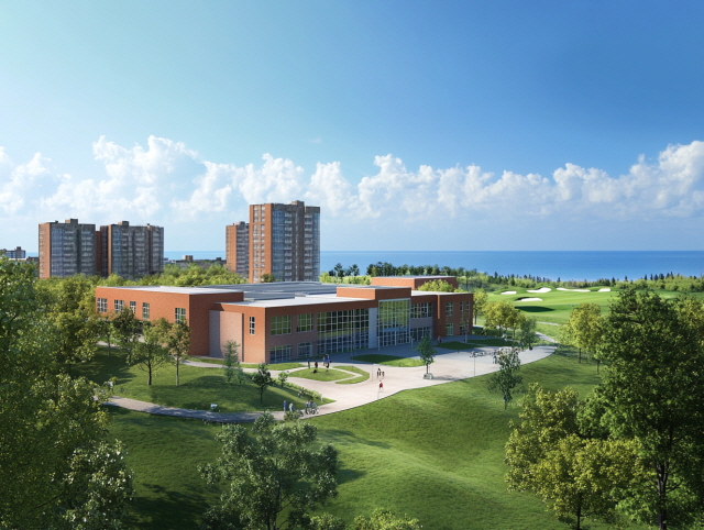 ▲ AI가 생성한 솔라시도 국제학교 및 주거특화단지 이미지. ⓒBS한양