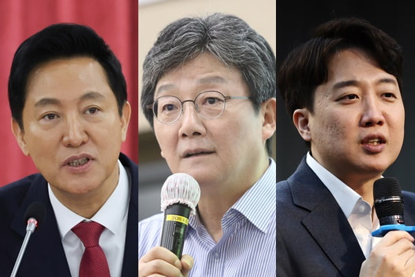 ▲ 왼쪽부터 오세훈 서울시장, 유승민 전 의원, 이준석 개혁신당 의원 ⓒ연합뉴스