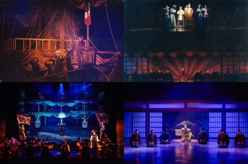▲ 뮤지컬 '명성황후' 좌측 상단부터 1995·1998년, 좌측 하단부터 2015·2025년 공연 이미지.ⓒ에이콤