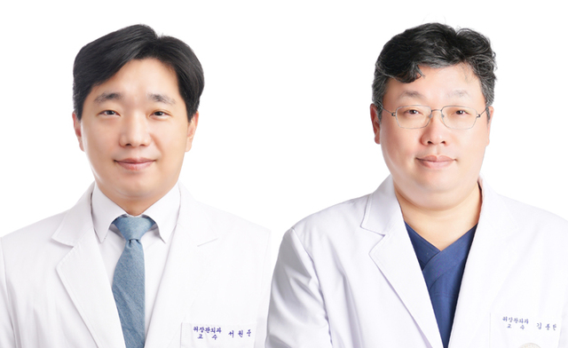 ▲ 고대구로병원 위장관외과 서원준, 김종한 교수.ⓒ고대구로병원