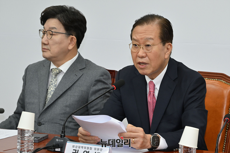 ▲ 국민의힘 권영세 비대위원장과 권성동 원내대표. ⓒ이종현 기자