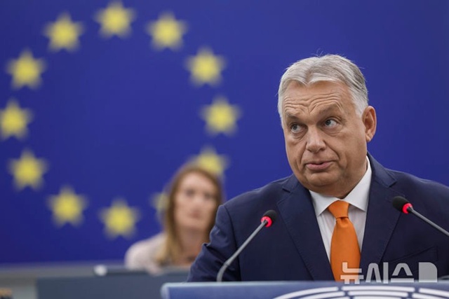 ▲ 빅토르 오르반 헝가리 총리. 241010 AP/뉴시스. ⓒ뉴시스