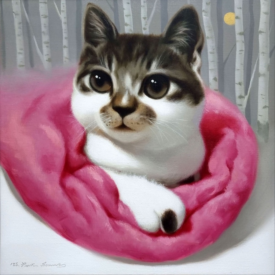 ▲ 인물과 동물을 소재로 서정적 그림을 그리는 박소령 작가 초대전이 지난 3월 4일부터 30일까지 아트도서관(주노아트갤러리)에서 개최된다.ⓒ아트도서관