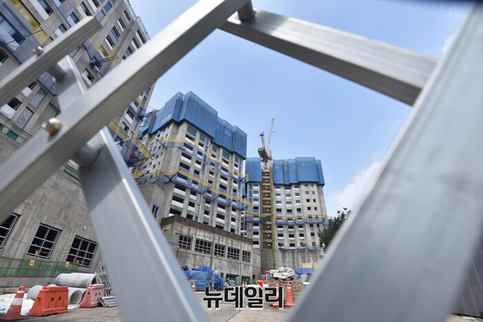 ▲ 아파트 건설공사 현장. ⓒ뉴데일리DB
