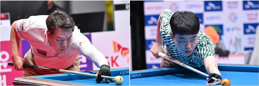 ▲ 왼쪽부터 강동궁, 김영원. ⓒPBA 제공.